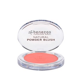 benecos Natural Cosmetics Powder Blush Pressed with Organic Castor Oil Sassy Salmon