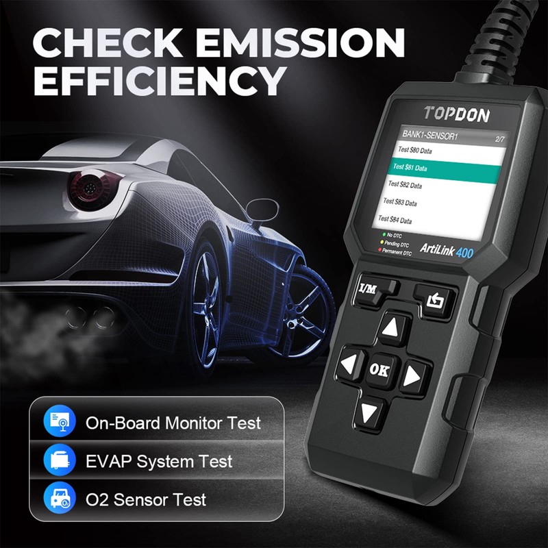 TOPDON AL400 OBD2 Scanner, Full OBDII Code Reader, Check Engine