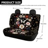 Binienty Daisy Flower Butterfly Rear Bench Back Seat Cover for