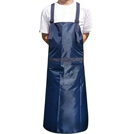 Kelendle Protective Trimmer Safety Chaps with Pocket & Adjustable Straps Waterproof Weeding Apron for Grass Trimmer Weed Wacker Eater Garden Work Apron Bib for Brush Cutter Blue
