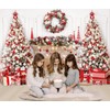 Mocsicka Christmas Fireplace Backdrop White Red Christmas Tree Photography Background