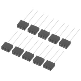 sourcing map 20Pcs DIP Mounted Miniature Square Slow Blow Micro Fuse for Electronic Parts PCB LCD Repair, T1A 1A 250V, Black