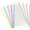 Grafoplás Pocket with 25 Perforated Sleeves, Pastel Trim, Folio Size,