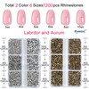 Bymitel 7200 Pieces Aurum and Labrdor Rhinestones Flat Back 6