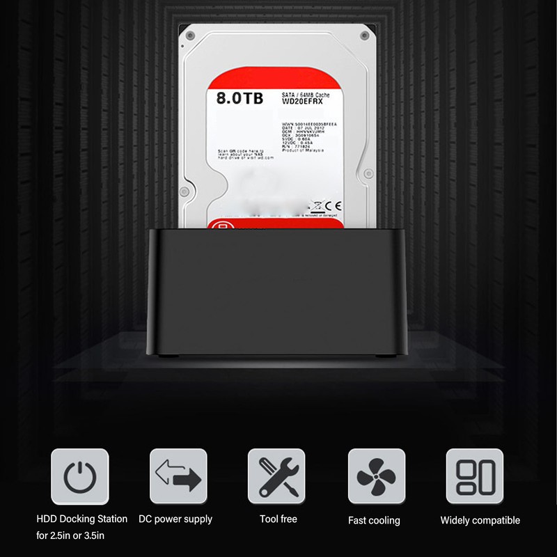 Hard Drive Docking Station 5Gbps USB 3.0 to SATA LED
