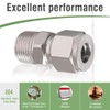 Horiznext Stainless Steel 304 Compression Fitting to connect 1/2 inch