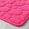 Embossed Pebble Microfiber Bath Mat with Anti-Slip Backing, Soft Floor