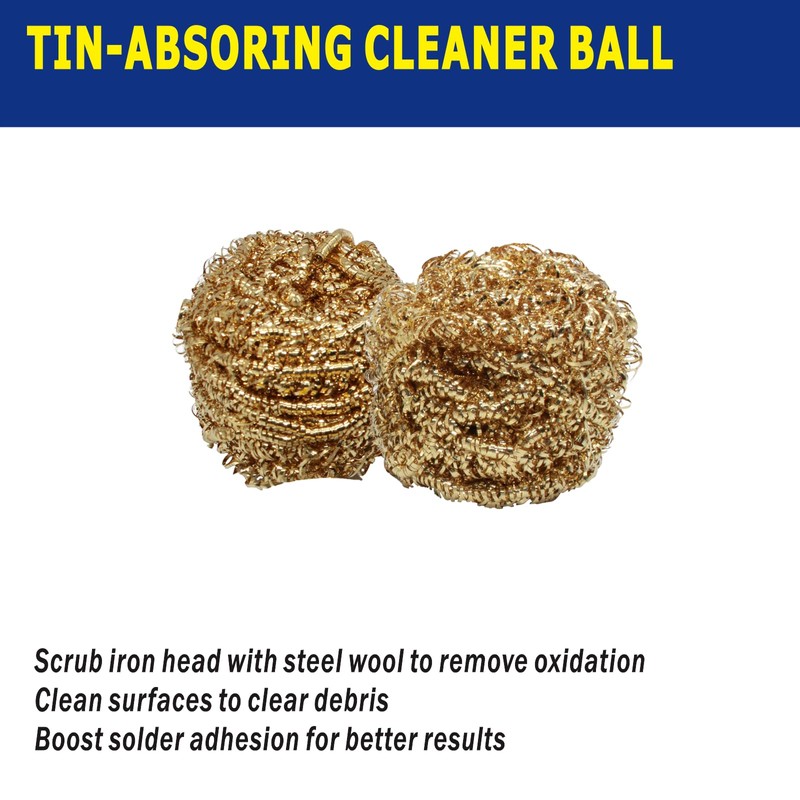 Soldering Iron Kit 4-in-1 with Desoldering Wick, Tip Tinner, Rosin