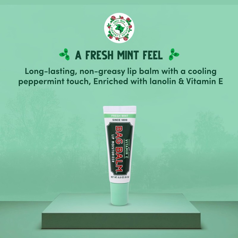 Vermont's Original Bag Balm Fragrance Free Lip Balm with Vitamin