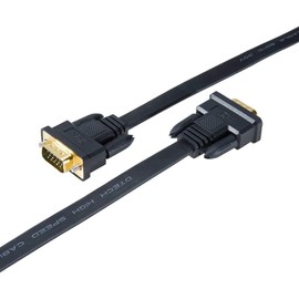 DTECH Ultra Flat Slim VGA Cable Male to Male VGA Monitor Cord in Black 33 feet
