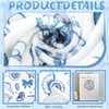 Breling Coastal Ocean Beach Throw Flannel Blanket Blue Seashells Cozy