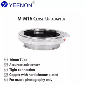 Leica LM YEENON M-M16 Close-Up Adapter Silver - 16mm Leica M mount Extension Tube