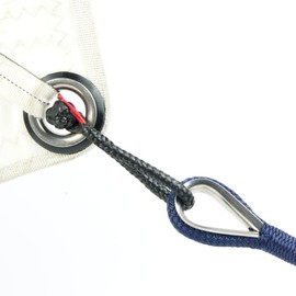 OS-Ropes unlimited, Dyneema® Rope Shackle with Opener, Soft Shackle, 4/6/8 mm, Grey or Black, Handmade in Germany, Specially Developed for Use in Maritime Environments (Black, 6 mm)