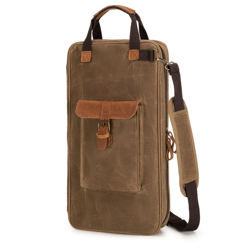 Damero Waxed Canvas Drumstick Bag, Mallet Storage Bag with Handle