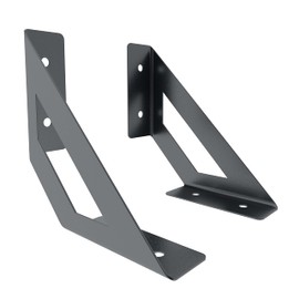 2 x Sossai® Truss Design Shelf Brackets | Shelf Bracket | Wall Bracket for Shelf | Size: 120 x 120 mm | Colour: Anthracite | Material: Steel