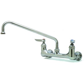 T&S Brass B-0231-CR B-0231-Cr, 8 Wall Mount Faucet, 1/2-Inch Npt Female Inlets, Cerama Cartridges, 12-Inch Swing Nozzle, Chrome