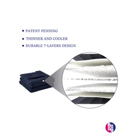 BB BLINBLIN Weighted Blanket Heavy Blanket, Calm and Sleep, Premium Soft and Comfortable Material and Glass Beads (Navy Blue, 41''x60'' 10lbs), Suit for One Person(~90lb) Use on Twin Bed