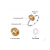 JewelryPalace Class Natural Gemstone Citrine Birthstone Solitaire Engagement Rings for