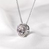 JCOWHS Full Diamond Round Zircon Necklace Bridal Jewelry Birthday Gift