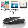 Harfoowo Rechargeable Bluetooth Mouse, Black, 450mAh Battery, 3 DPI Levels,