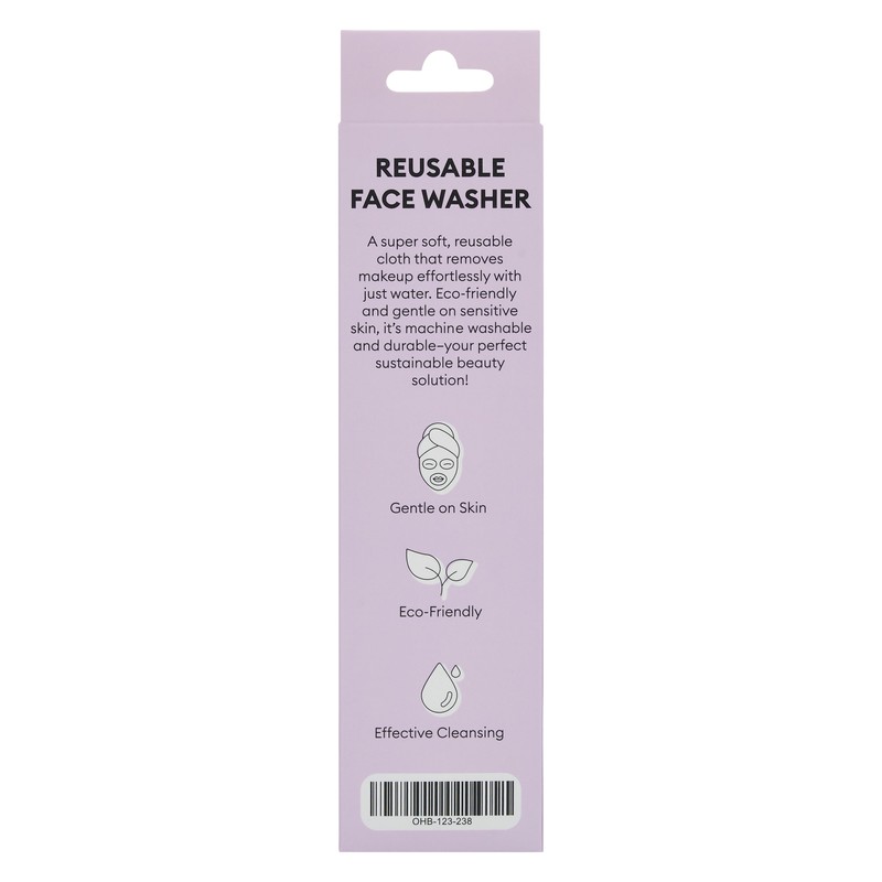Oz Essentials Reusable Face Washer - Purple