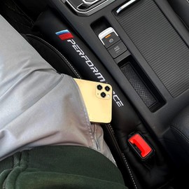 2 x Universal Car Faux Leather Car Seat Gap Filler Spacer Filling Plugs Compatible with Cars, SUVs and Trucks (A)