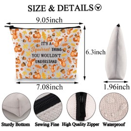 PLITI Squirrel Makeup Bag Squirrel Lover Gift It's A Squirrel Thing You Wouldn't Understand Funny Squirrel Gift for Friend (Squirrel Thing bagU)