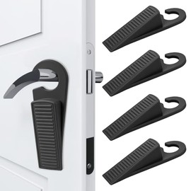 Topes para Puerta, 4 Piezas Protector de Puertas casa con Gancho, Protector de Pared de Silicona Antideslizante y Reutilizable, Fácil de Guardar, Door