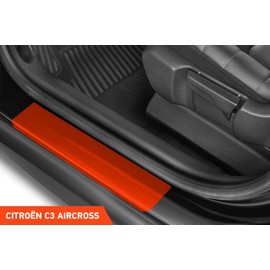 Luxshield Car Door Sill Protector for Citroën C3 Aircross 2 (II) I 2017-2025 - Protective Film Car Door Accessories Trim Paint Protection Film Transparent