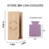 GoFika Can Cooler Holder & Dispenser Wall Mounted Bamboo Engraved