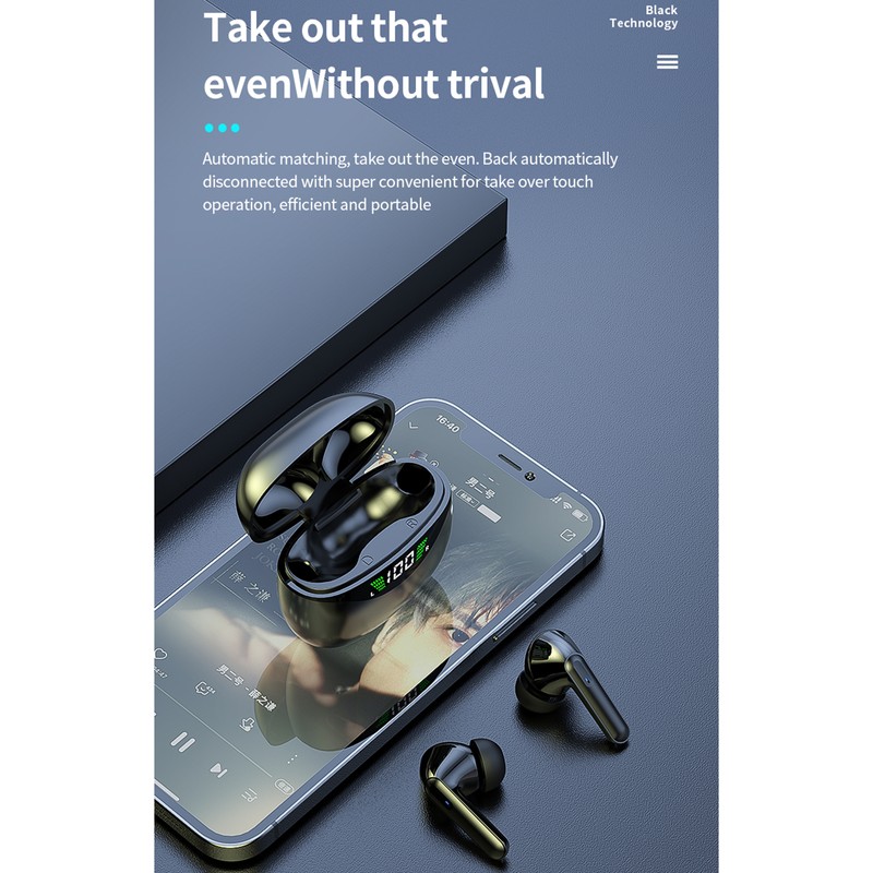 VG121 Digital Display In-Ear Sports BT Headphones Sport Earbuds