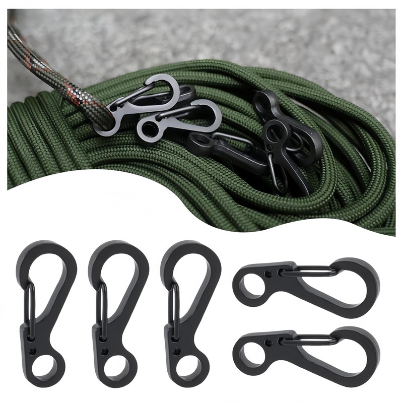 Ai-OUMLEEF 20 PCS Mini Alloy Carabiner Clip Keychain, Mini Spring