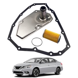 YzusGomumu RE0F11A JF015E Transmission Filters & Oil Pan Gasket Kit Compatible With 2012-2019 Nissan Versa Sentra Versa Note Replaces 33010-JF015 31726-28X0A 31726-3JX0A RE0F11A
