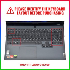WYGCH Silicone Keyboard Cover for Lenovo Legion 5 Series - 15.6" & 17.3" Gaming Laptop Skin Protector - Rainbow