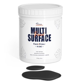 CIONIA All-in-One Paint - Multi-Surface Black Paint, Furniture and Cabinet for Interior/Exterior - No Sanding, Quick Drying - Perfect for Wood, Wall, Appliance, Metal & More, 5 Oz