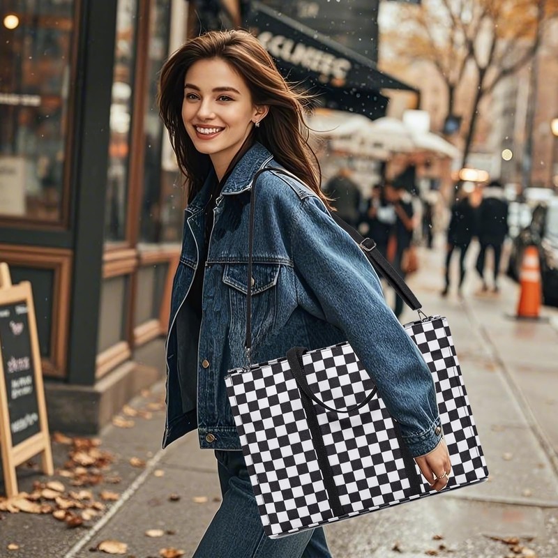 Laptop Tote Bag for Women Work 15.6 inch Canvas Shoulder