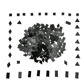 4 Shapes Mixed Glass Mosaic Tiles,Square+Diamond+Triangle+Rectangle 220 PCS Stained Glass Mosaic Pieces for Handmade Art Crafts and Home Decoration (Deep Blue)