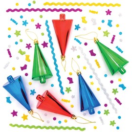 Baker Ross AX442 Christmas Bauble Mix & Match Decorations Craft Set for Children - 6 Pieces, Festive Creative Sets and Craft Supplies for Crafts and Decorating at Christmas Time