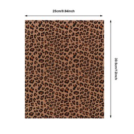 25×30.5cm Leopard Print Heat Transfer Vinyl HTV Sheet Leopard PU Glue Transfer Vinyl for Clothes Fabric Supplies T-Shirt Decoration DIY