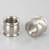 NEW- NICKEL PLATED solid brass coupling thread 1/2" x 3/8"