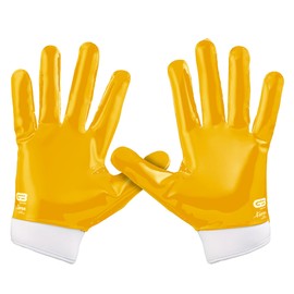 Grip Boost Stealth Solid Color Football Gloves Pro Elite - Adult Sizes (Yellow/White, Large)