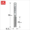 Trend Professional Straight Two Flute Router Cutter Bit, 1/4 Inch