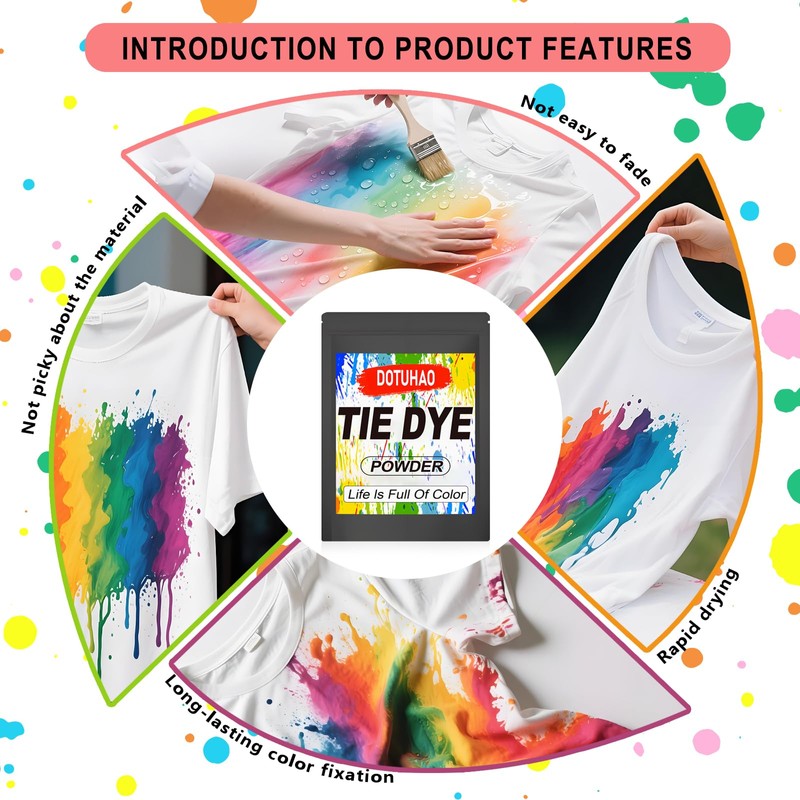Tie Dye Powder, Dark Blue Tie Dye for Clothes, Fabric