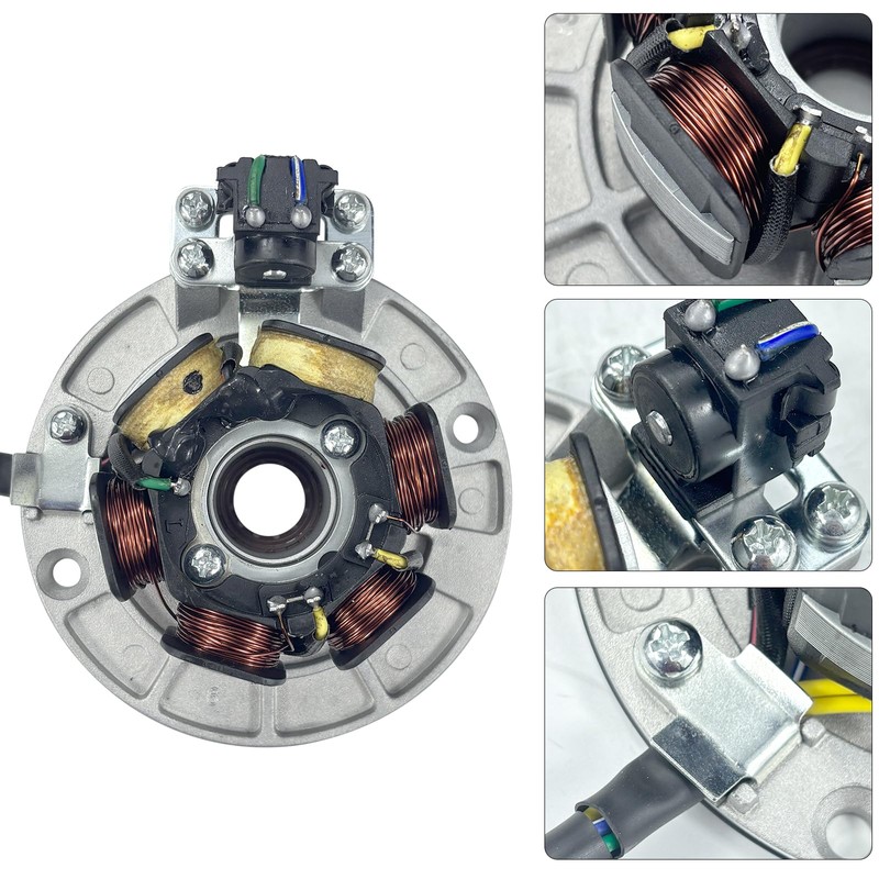 6 Coil 5 Wire Stator Magneto with Flywheel Rotor Kit