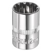 sourcing map 12 Points Socket 1/4" Drive 12mm Metric Shallow