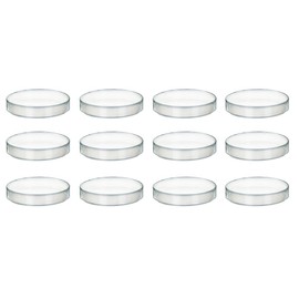 12PK Plastic Petri Dishes with Lids - 3.75" Diameter, 0.5" Depth - Molded in Polypropylene - Reusable, Autoclavable - Translucent - Eisco Labs