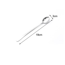 Long Handle Ice Tea Spoon, Stainless Steel Round Head Ergonomic Design Smooth Handle Without Barbs for Coffee Cocktail Milk Tea Milkshake Cold Drink Soup Stirring(Pointed head)