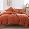 ROSGONIA Oversized King Comforter Burnt Orange, 3pcs (1 Terracotta Comforter