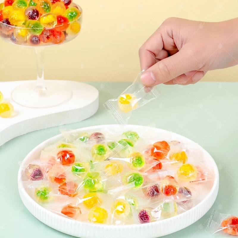 Juicy Filled Fruit Gummies – Individually Wrapped, Soft Chewy Candy