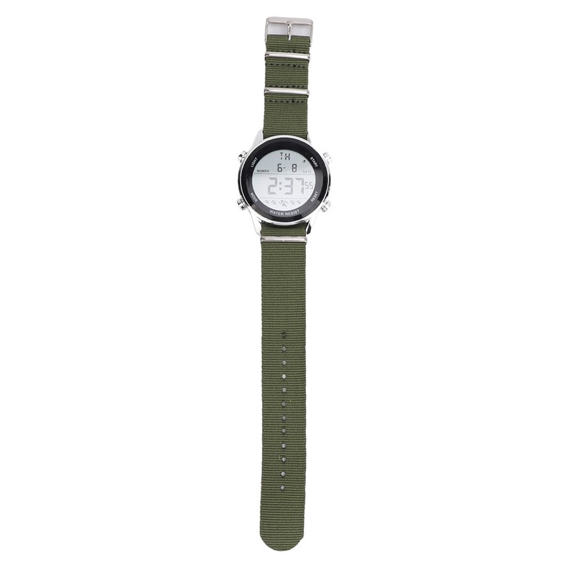Mens Digital Sports Waterproof Watch Dual Time Zone Stopwatch Calendar